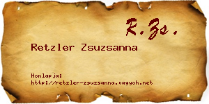 Retzler Zsuzsanna névjegykártya