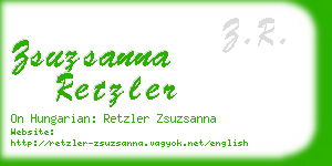 zsuzsanna retzler business card